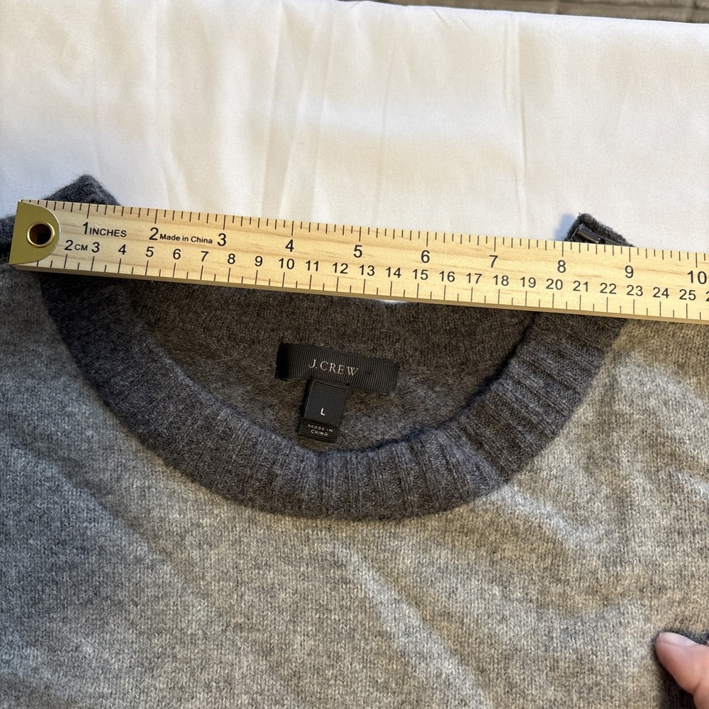 J Crew Men's Large 100% Cotton Sweater Dark gray and light Gray